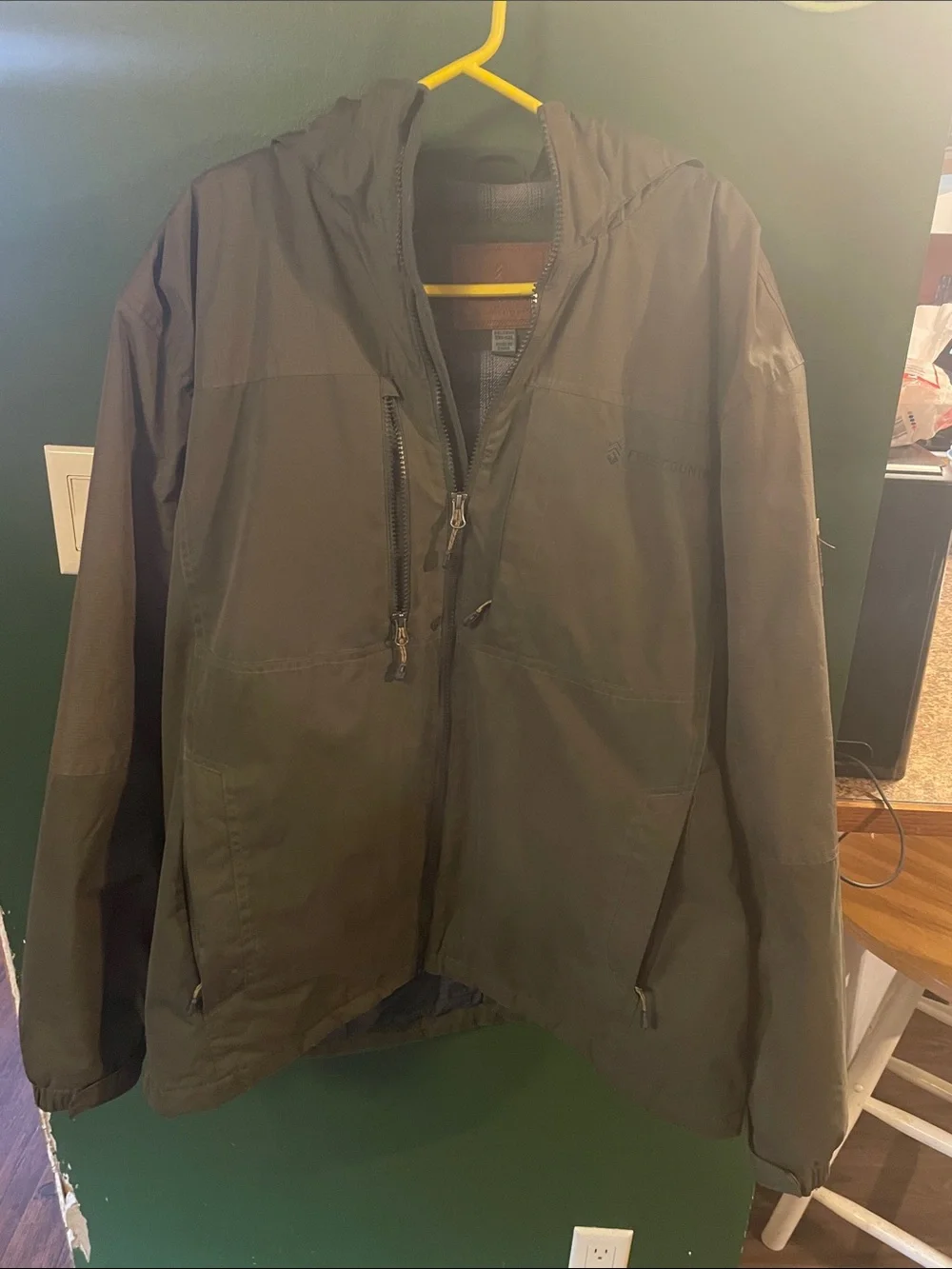 Free Country Olive Hooded Insulated Jacket Size XXL